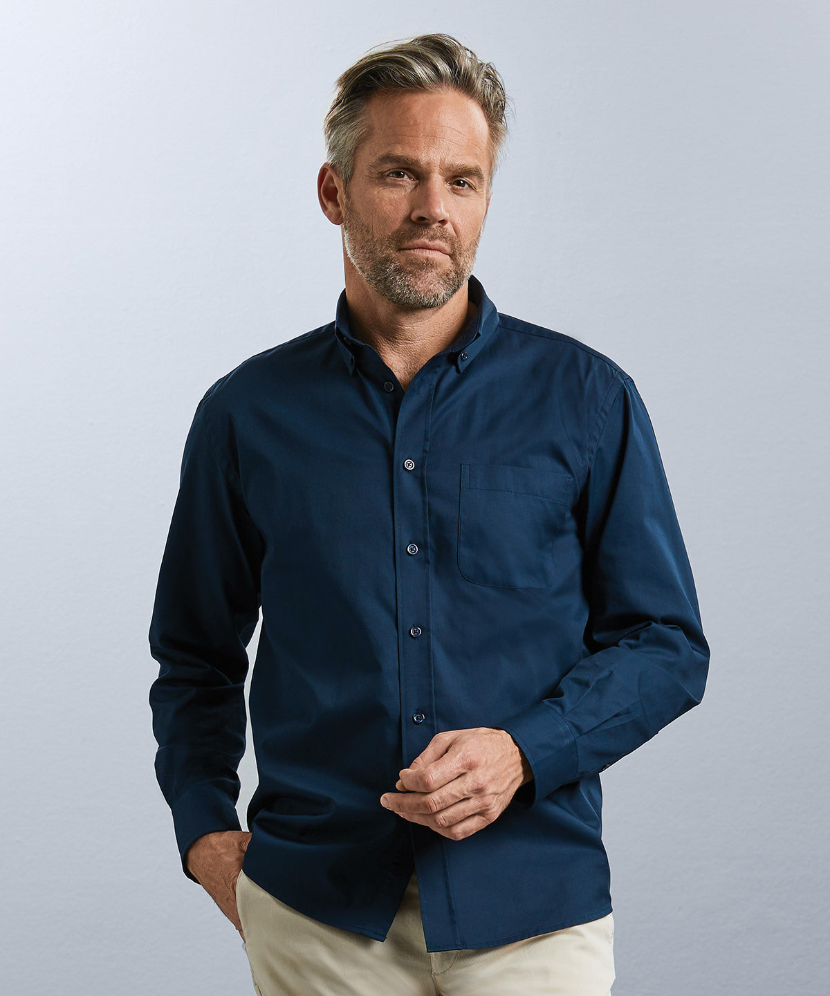 Long sleeve classic twill shirt