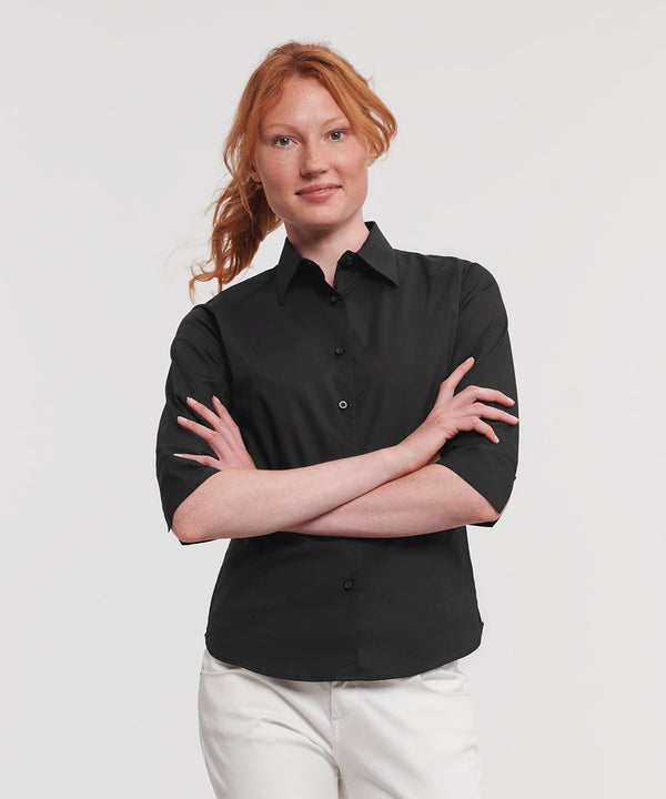 Women's ¾ sleeve easycare fitted shirt