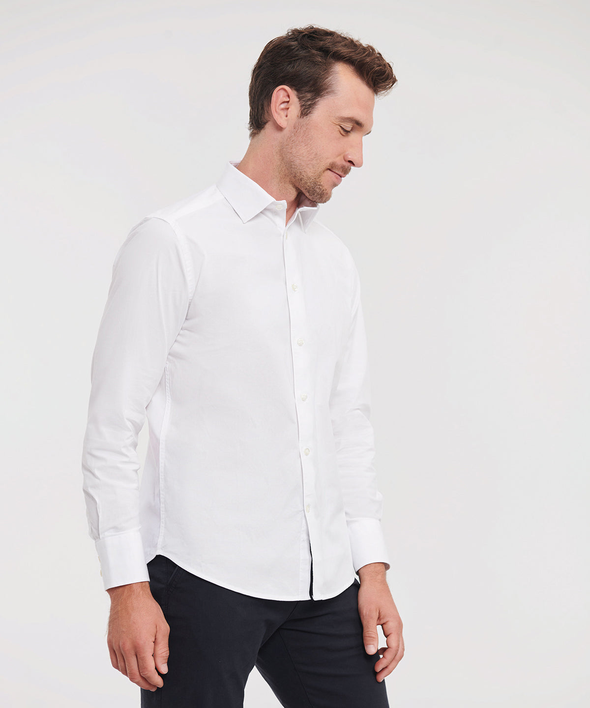 Long sleeve easycare fitted shirt