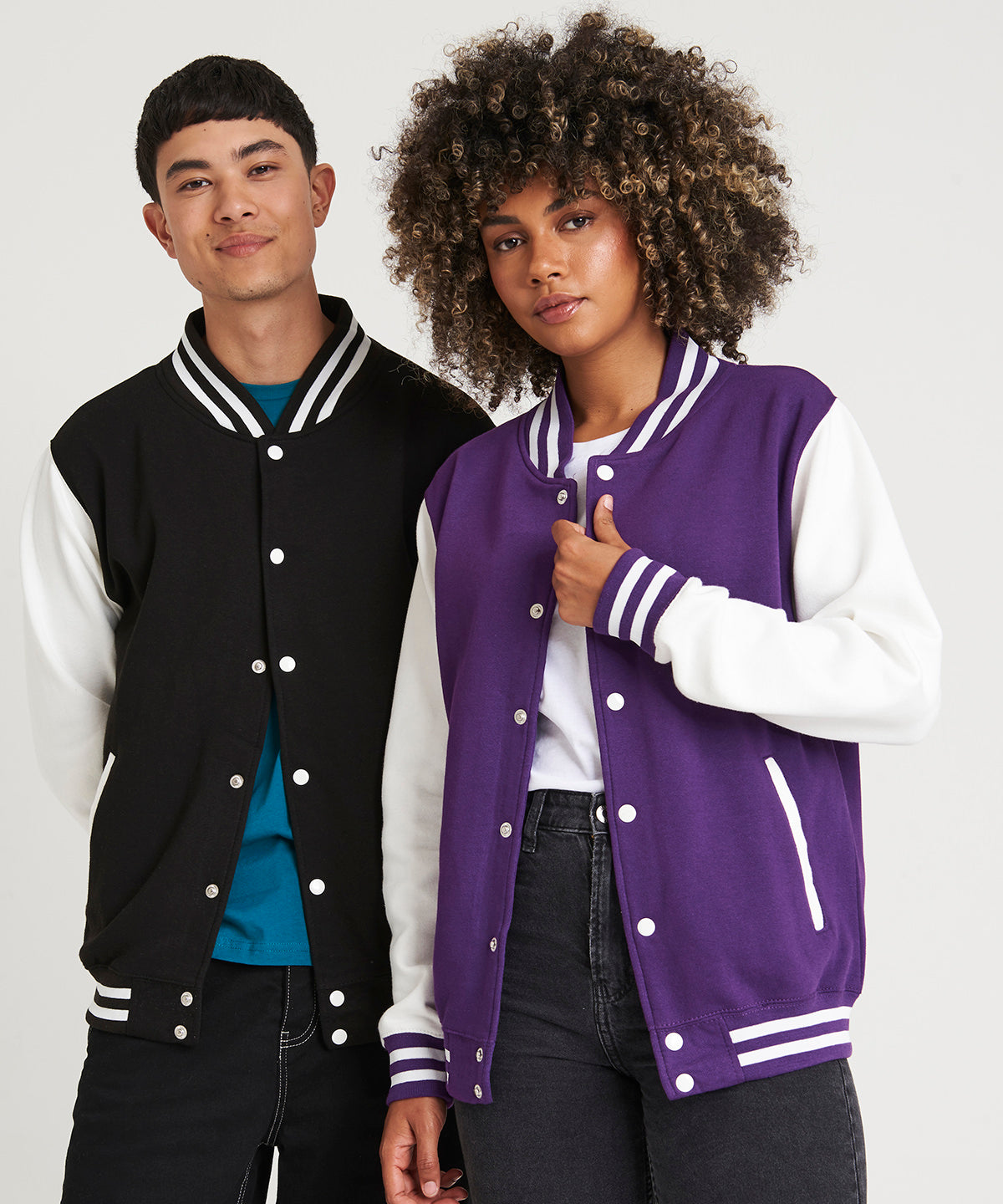 Purple and white varsity on sale jacket