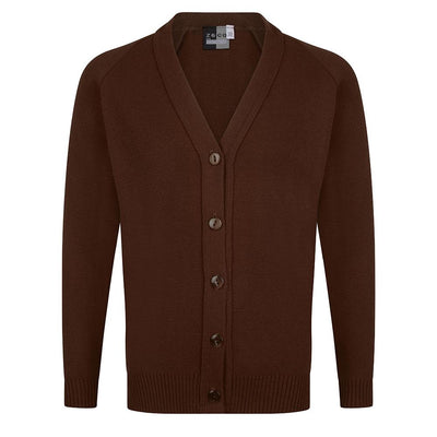 Girls Knitted Cardigan in Black | Navy | Grey | Bottle | Maroon | Brown | Red | Royal | Purple - Schoolwear Centres | School Uniform Centres