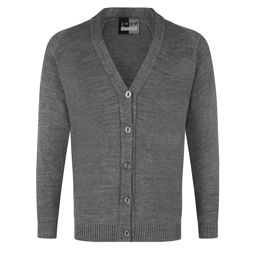 Girls Knitted Cardigan in Black | Navy | Grey | Bottle | Maroon | Brown | Red | Royal | Purple - Schoolwear Centres | School Uniform Centres