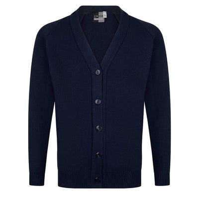 Girls Knitted Cardigan in Black | Navy | Grey | Bottle | Maroon | Brown | Red | Royal | Purple - Schoolwear Centres | School Uniform Centres