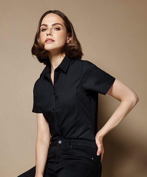 Women's poplin shirt short sleeve