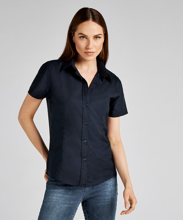 Women's workplace Oxford blouse short-sleeved (tailored fit)