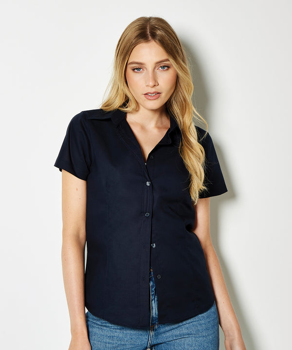 Women's workplace Oxford blouse short-sleeved (tailored fit)