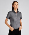 Women's corporate Oxford blouse short-sleeved (tailored fit)