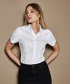 Women's corporate Oxford blouse short-sleeved (tailored fit)