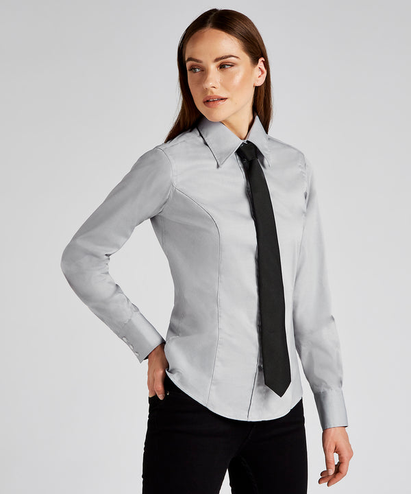 Women's corporate Oxford blouse long-sleeved (tailored fit)