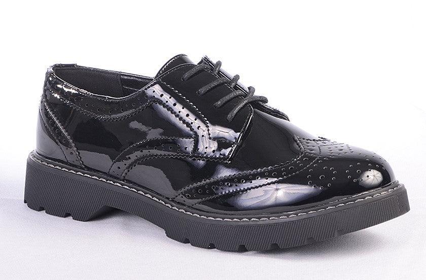 Boulevard  3 Eye Lace Brogue Shoe - Schoolwear Centres | School Uniform Centres
