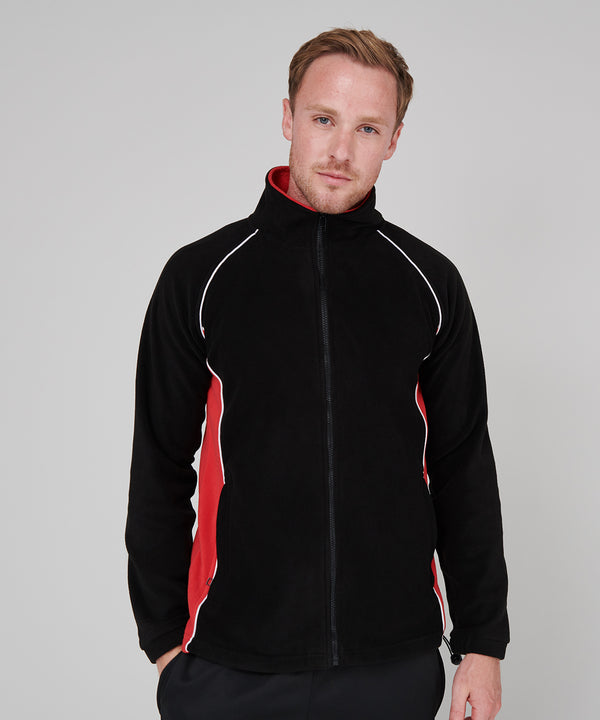 Piped microfleece jacket