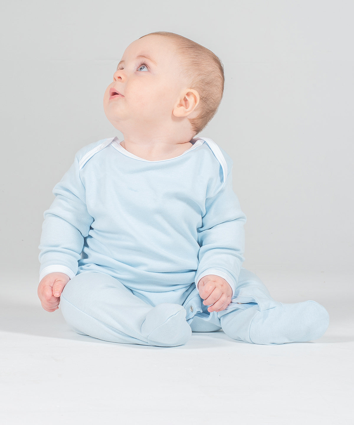 Contrast long sleeve sleepsuit