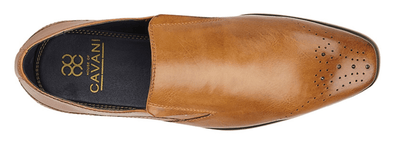 CAVANI  Twin Gusset Brogue (men) Shoe | Black | Tan - Schoolwear Centres | School Uniforms near me