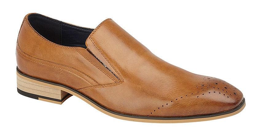 CAVANI  Twin Gusset Brogue (men) Shoe | Black | Tan