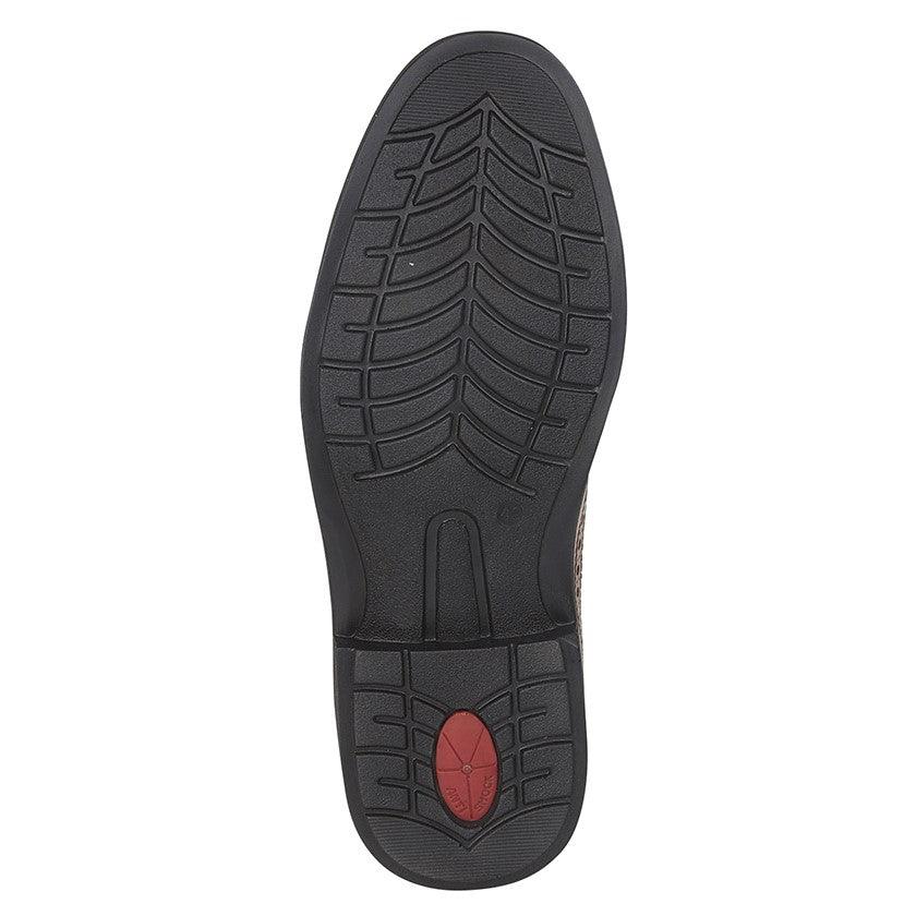 ROAMERS  Full Fitting 5 Eye Lace Gibson | Brown Leather | Black - Schoolwear Centres | School Uniforms near me