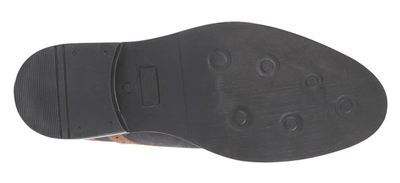 ROAMERS  5 Eye Brogue Shoe | Dark Tan/Navy Leather/Nubuck - Schoolwear Centres | School Uniforms near me