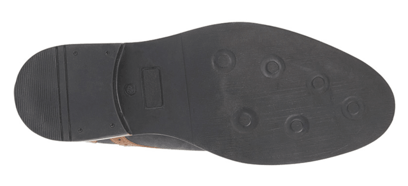 ROAMERS  5 Eye Brogue Shoe | Dark Tan/Navy Leather/Nubuck - Schoolwear Centres | School Uniforms near me