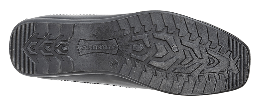 USBRASS (M 612A) 'STUD/PROFILE' Black Leather PU Shoe - Schoolwear Centres | School Uniform Centres