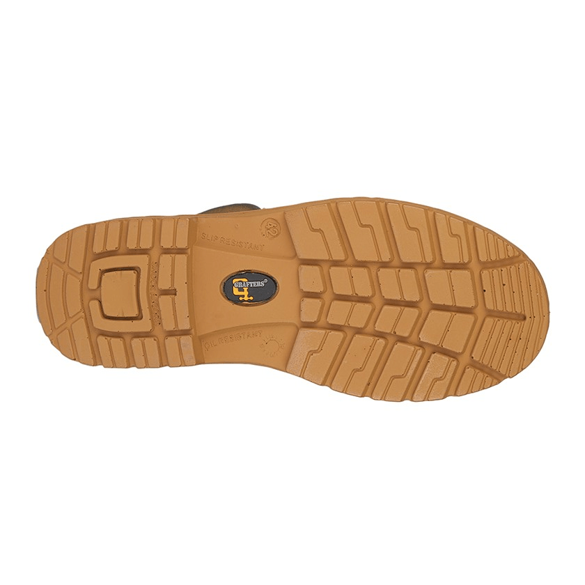 GRAFTERS 6 Eye Safety Boot | Black Smooth Action Leather | Honey Action Nubuck safety boot Schoolwear Centres Boot, Boot Bag, GRAFTERS Safety Rigger Boot, safety boot Schoolwear Centres