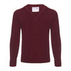 Maroon Knitted Jumper with school logo
• 100% Acrylic
• Soft, low pill yarn
• 12 gauge knit
• Classic fit
• Raglan long sleeves
• Ribbed v-neck, cuffs and hem
• Does not fade