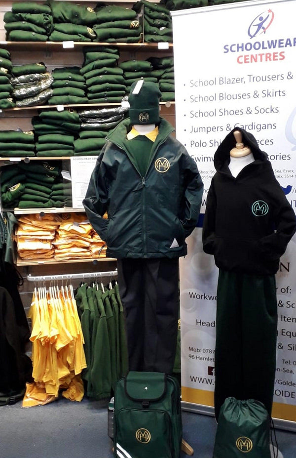 Milton Hall Primary School - Black Hoodie with School Logo - Schoolwear Centres | School Uniforms near me