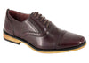 GOOR  Capped Lace Oxford Brogue Shoe | Black | Mid Brown | Oxblood | Grey - Schoolwear Centres | School Uniform Centres