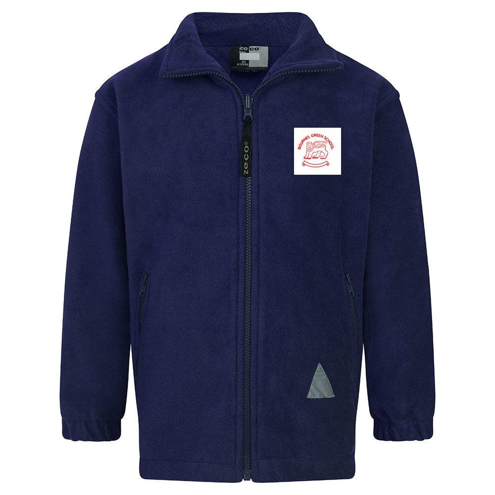 Bournes Green School - Navy Fleece Jacket with School Logo - Schoolwear Centres | School Uniform Centres