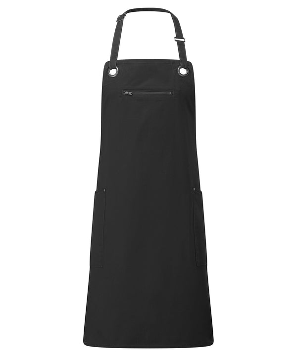 ‘Barley’ Contrast Stitch Bib Apron