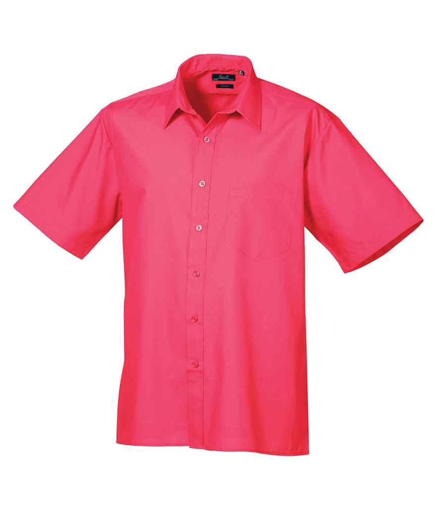 Premier Short Sleeve Poplin Shirt | Hot Pink Shirt Premier style-pr202 Schoolwear Centres