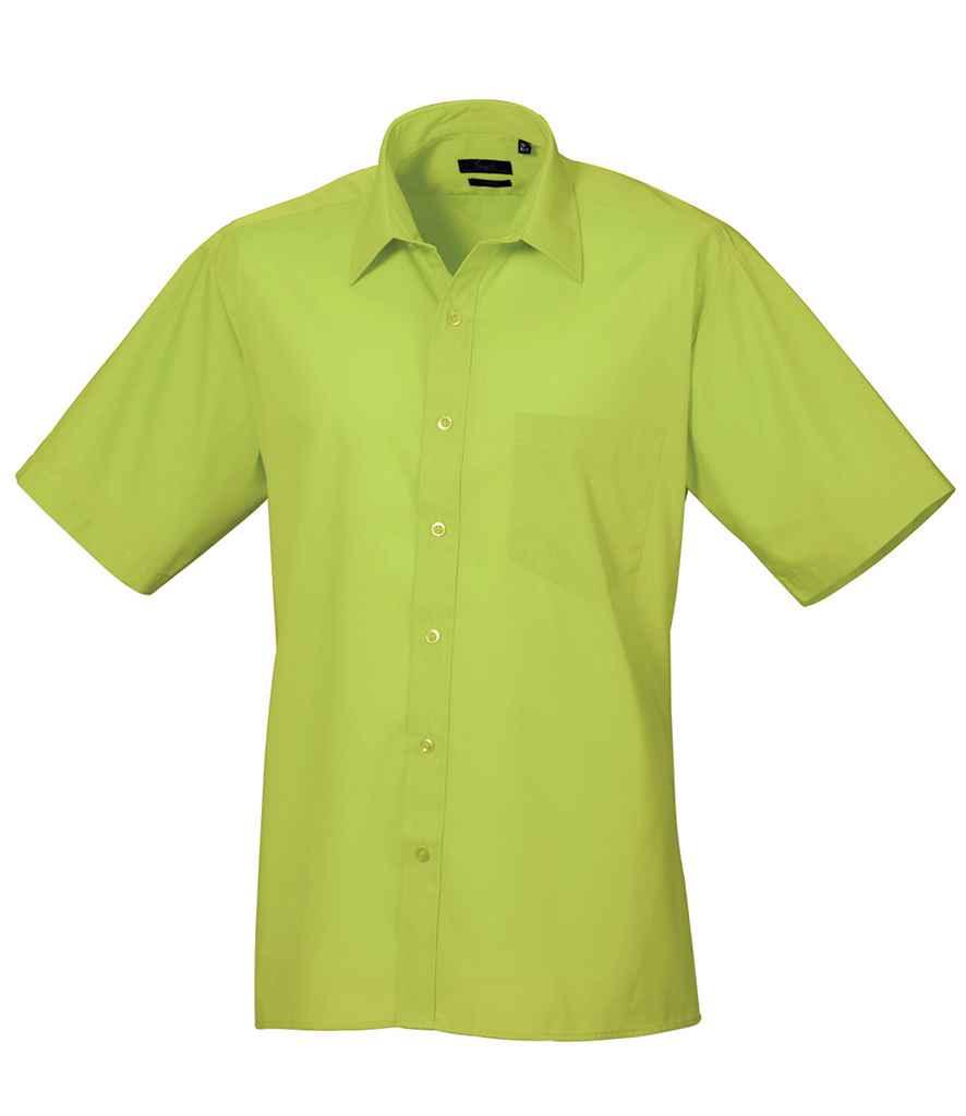 Premier Short Sleeve Poplin Shirt | Lime Green Shirt Premier style-pr202 Schoolwear Centres