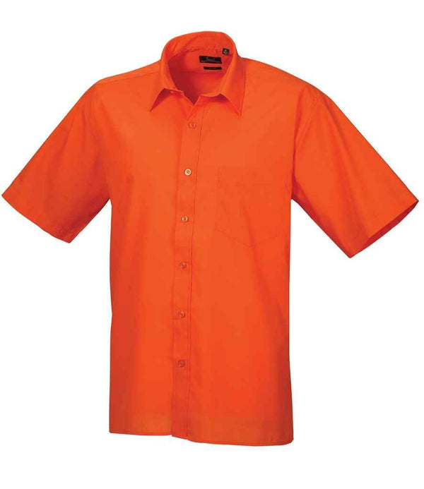 Premier Short Sleeve Poplin Shirt | Orange Shirt Premier style-pr202 Schoolwear Centres