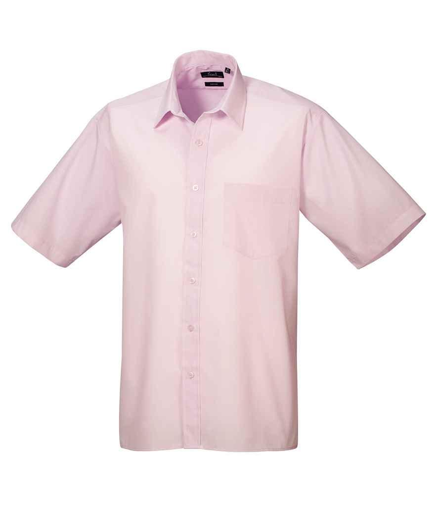 Premier Short Sleeve Poplin Shirt | Pink Shirt Premier style-pr202 Schoolwear Centres