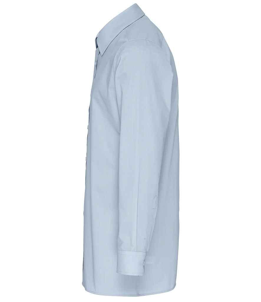 Premier Long Sleeve Fitted Poplin Shirt | Light Blue Shirt Premier style-pr204 Schoolwear Centres