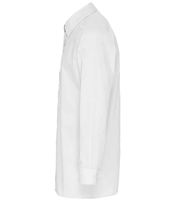 Premier Long Sleeve Fitted Poplin Shirt | White Shirt Premier style-pr204 Schoolwear Centres