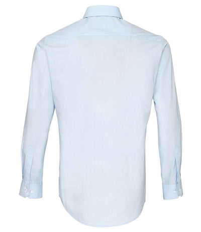 Premier Supreme Long Sleeve Poplin Shirt | Light Blue Shirt Premier style-pr207 Schoolwear Centres