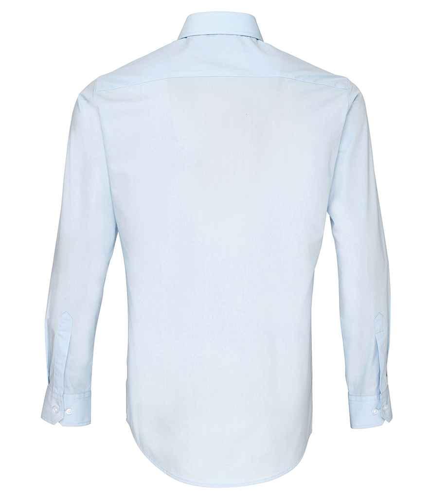 Premier Supreme Long Sleeve Poplin Shirt | Light Blue Shirt Premier style-pr207 Schoolwear Centres