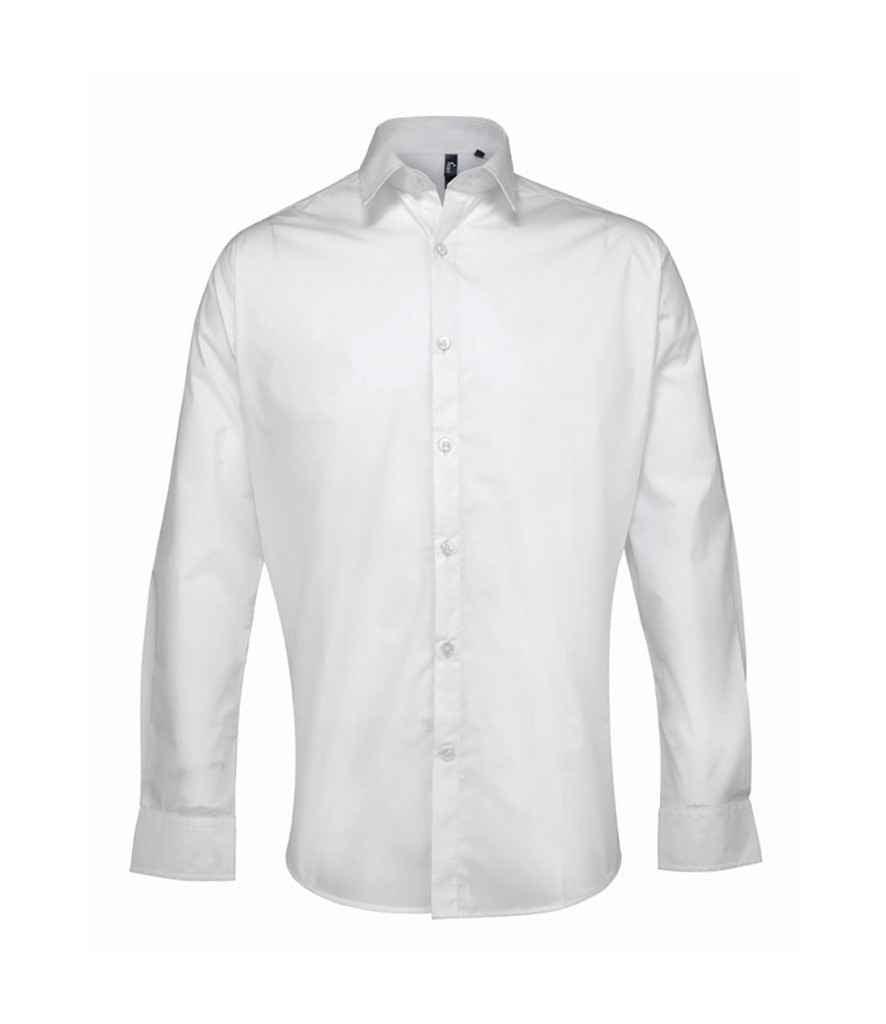 Premier Supreme Long Sleeve Poplin Shirt | White Shirt Premier style-pr207 Schoolwear Centres