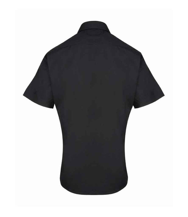 Premier Supreme Short Sleeve Poplin Shirt | Black Shirt Premier style-pr209 Schoolwear Centres