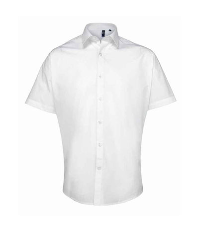 Premier Supreme Short Sleeve Poplin Shirt | White Shirt Premier style-pr209 Schoolwear Centres