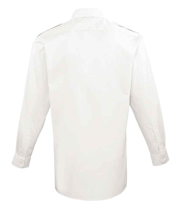 Premier Long Sleeve Pilot Shirt | White Shirt Premier style-pr210 Schoolwear Centres