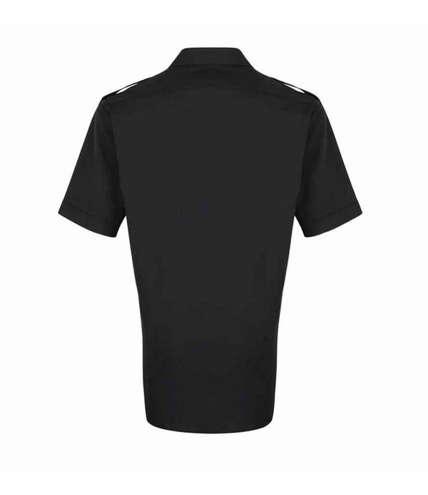 Premier Short Sleeve Pilot Shirt | Black Shirt Premier style-pr212 Schoolwear Centres