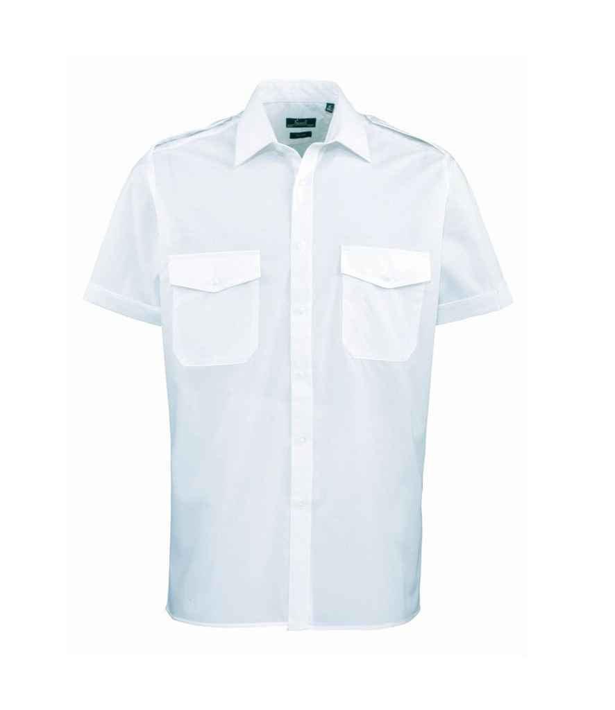 Premier Short Sleeve Pilot Shirt | Light Blue Shirt Premier style-pr212 Schoolwear Centres