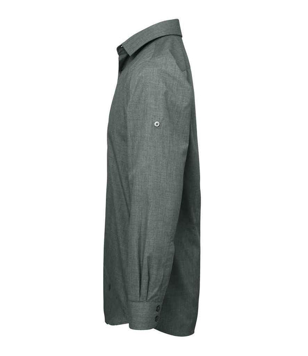Premier Cross-Dye Roll Sleeve Shirt | Grey Denim Shirt Premier style-pr217 Schoolwear Centres