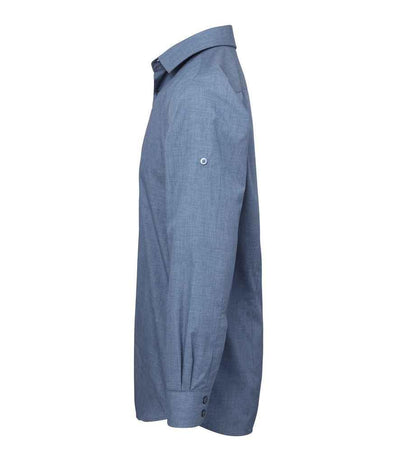 Premier Cross-Dye Roll Sleeve Shirt | Indigo Denim Shirt Premier style-pr217 Schoolwear Centres