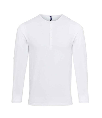 Premier Long John Roll Sleeve T-Shirt | White T-Shirt Premier style-pr218 Schoolwear Centres