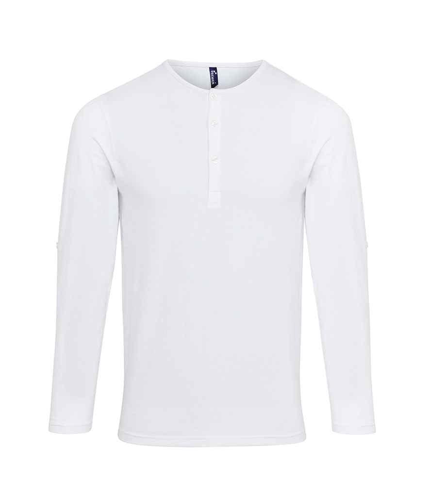 Premier Long John Roll Sleeve T-Shirt | White T-Shirt Premier style-pr218 Schoolwear Centres