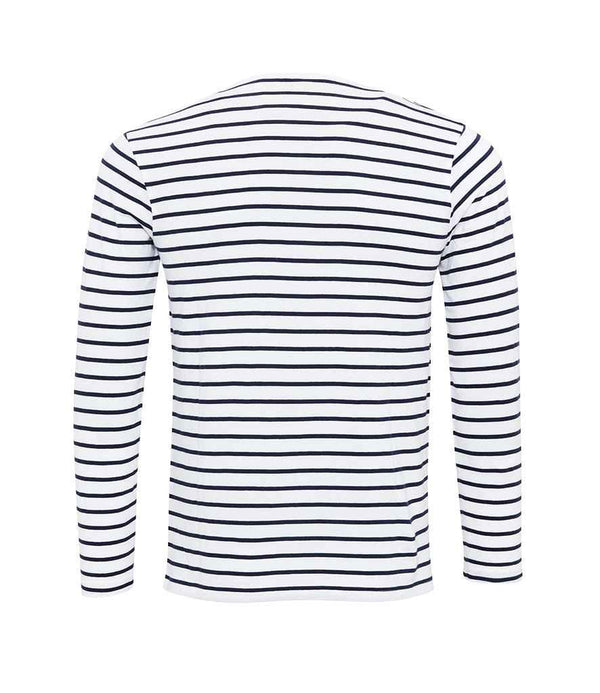 Premier Long John Roll Sleeve T-Shirt | White/Navy T-Shirt Premier style-pr218 Schoolwear Centres