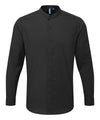 Banded collar grandad long sleeve shirt