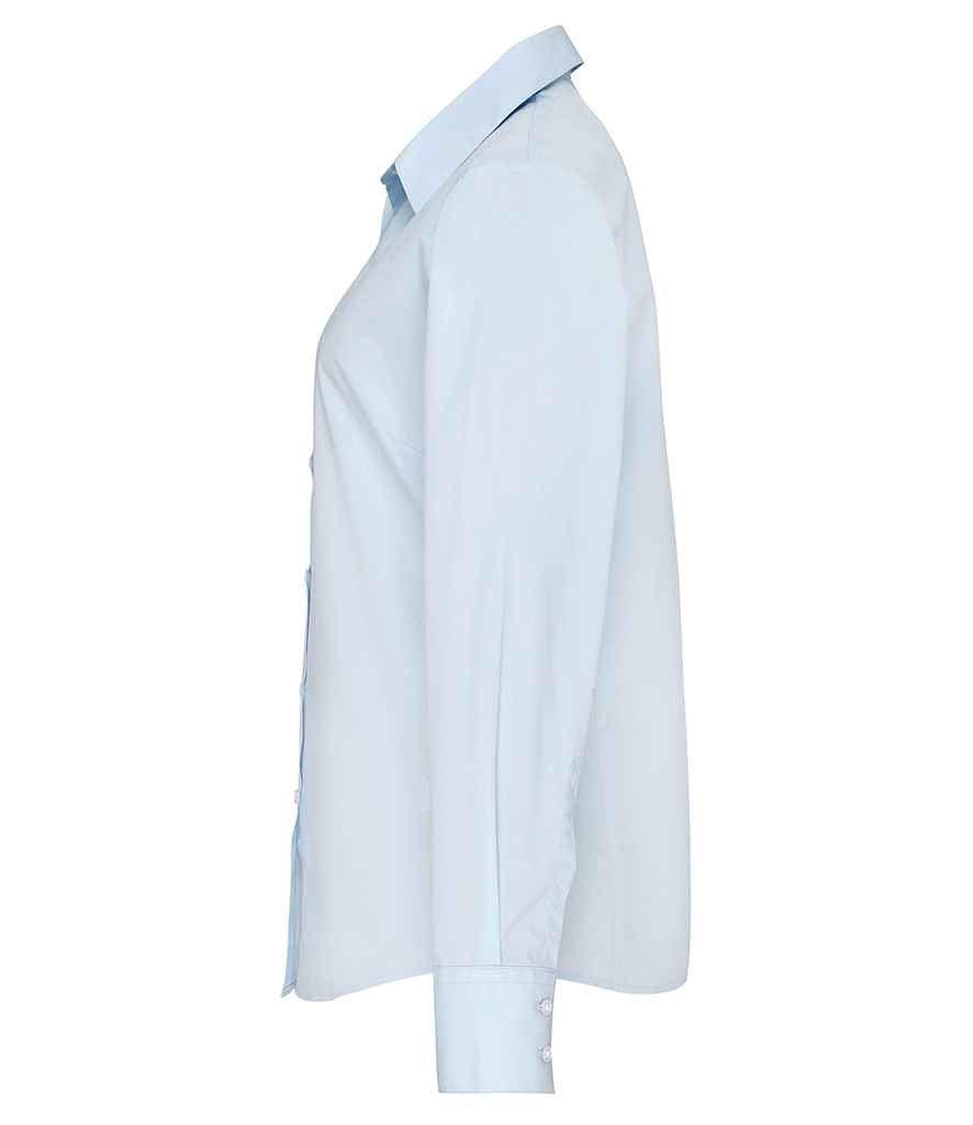 Premier Ladies Supreme Long Sleeve Poplin Shirt | Light Blue Shirt Premier style-pr307 Schoolwear Centres