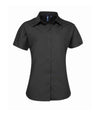 Premier Ladies Supreme Short Sleeve Poplin Shirt | Black Shirt Premier style-pr309 Schoolwear Centres